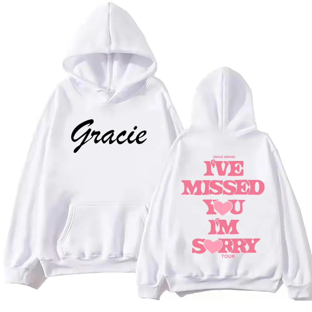 Gracie Abrams I Miss You I’m Sorry Hoodie Harajuku Hip Hop Pullover Tops Sweatshirts Pullovers Unisex Tracksuits Clothing