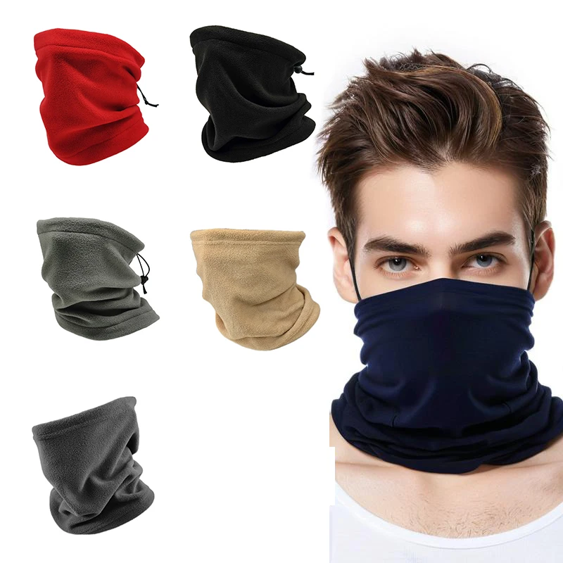 

New Neck Warmer Wool Motorcycle Neck Gaiter Men's Neck Scarf Snood Man Winter Warmer WB01