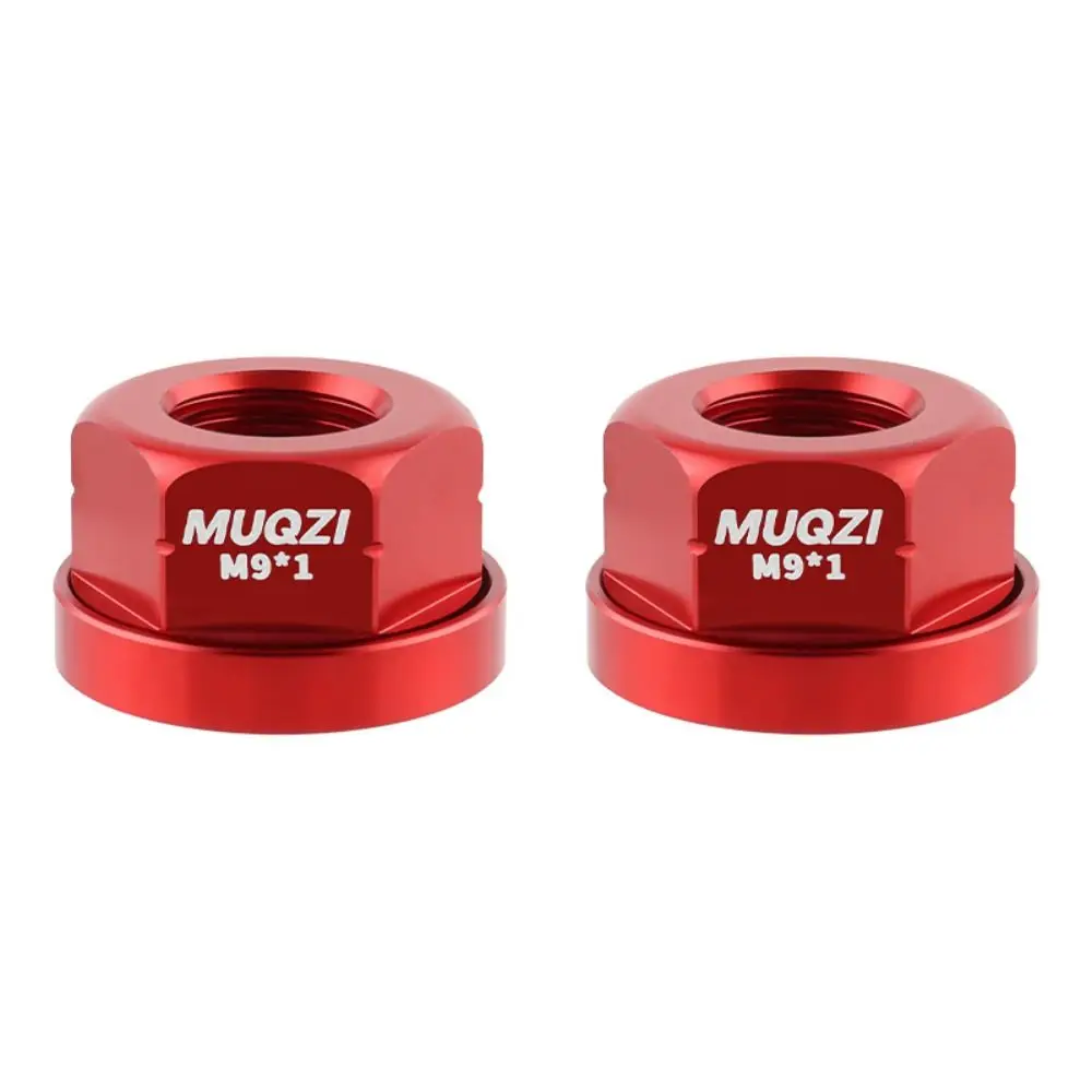 2 Stück M9/M10/M10*3/8 Fahrradnabenmutter aus Aluminiumlegierung, Rostschutz-Hinterachsschraube, Hochfeste Anodisierte Fahrradzubehörteile – Detail 7
