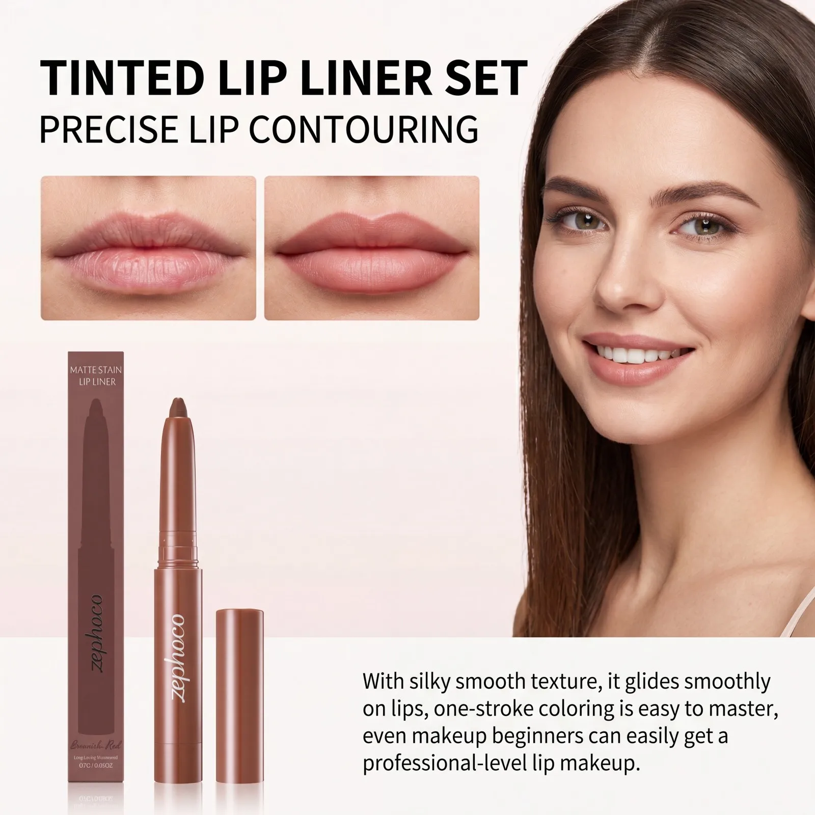 Matte Stain Lip Liner Set Precise Contouring Long Lasting Color Lock Lip Tint Smooth Application Beginner Friendly 3 Shades See38c5d0971940fc9889f2389024ba179