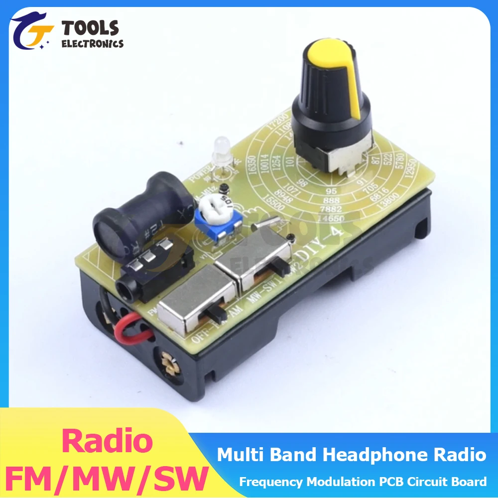 

FM/MW/SW Multi Band Headphone Radio Medium Wave Short Wave Fm Radio Module Frequency Modulation PCB Circuit Board Diy Module