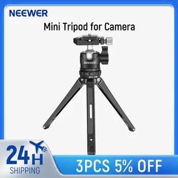 NEEWER 카메라용 미니 삼각대, 컴팩트 데스크탑 삼각대, 360 ° 로우 프로파일 볼 헤드, 1/4 인치 아르카 타입 QR 플레이트, DSLR 액션용
