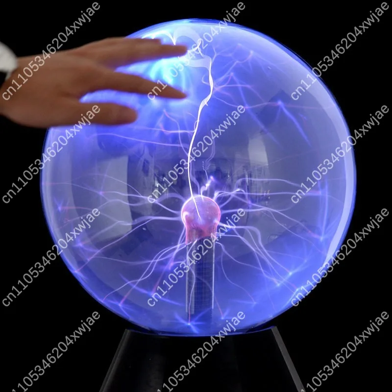 10-15 Inch Touch Induction Plasma Lightning Ball Red Blue Static Magic Sphere Science Museum Exhibition Decor Lamp