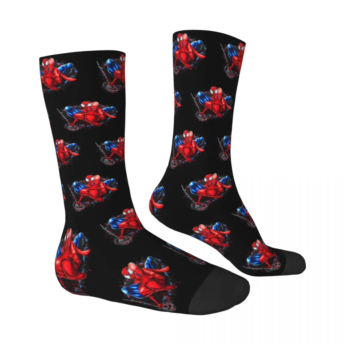 Spider-Man Marvel Socks anime Fashion Stockings Couple Warm Soft Outdoor Sports Socks Spring Printed Anti Slip Socks