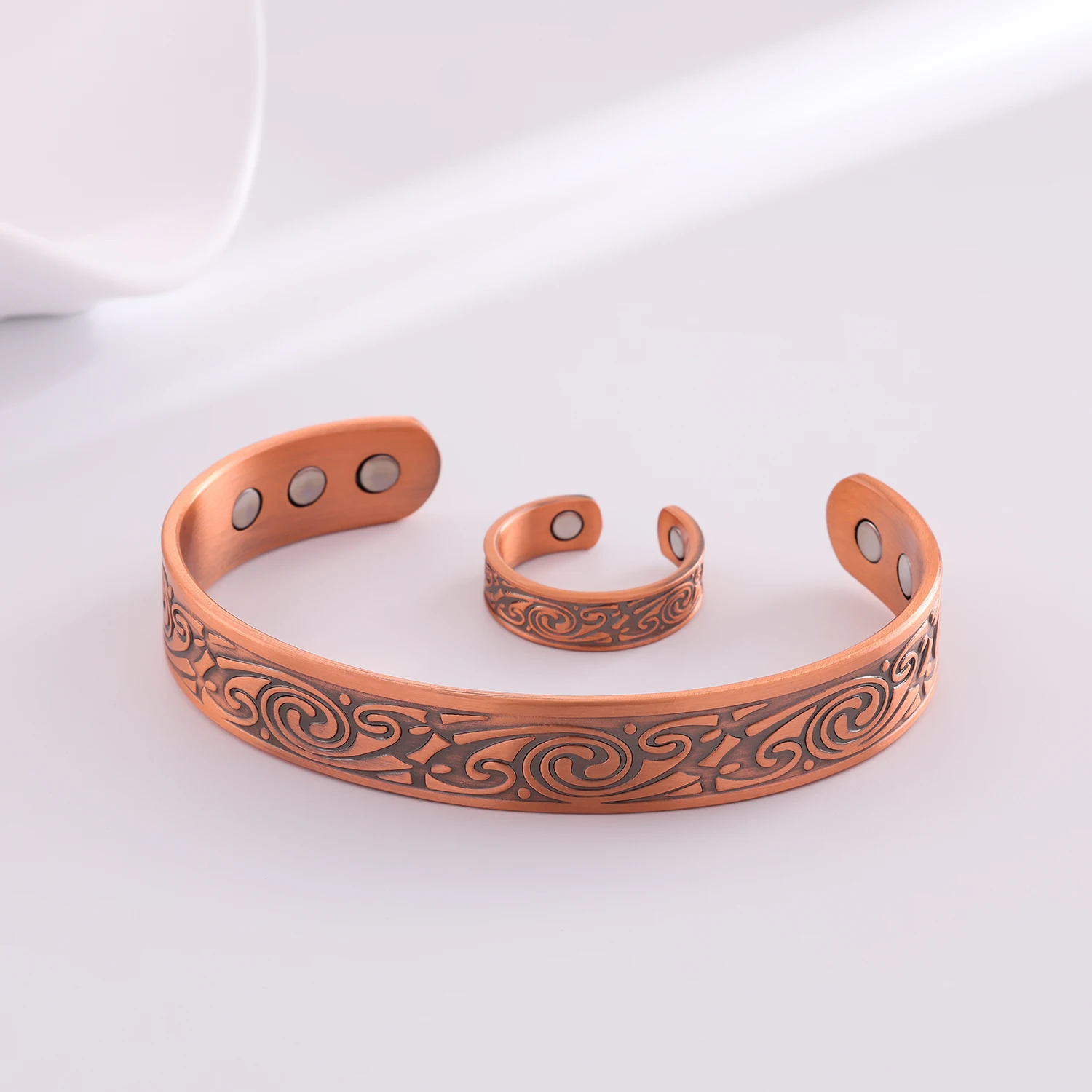 Vintage Copper-Plated Magnetic Couple Bracelet Gift