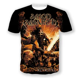 Camisetas con estampado 3D de Amon Amarth para hombre y mujer, ropa de calle de Hip Hop, banda de Rock de Metal de muerte sueca, ropa de moda