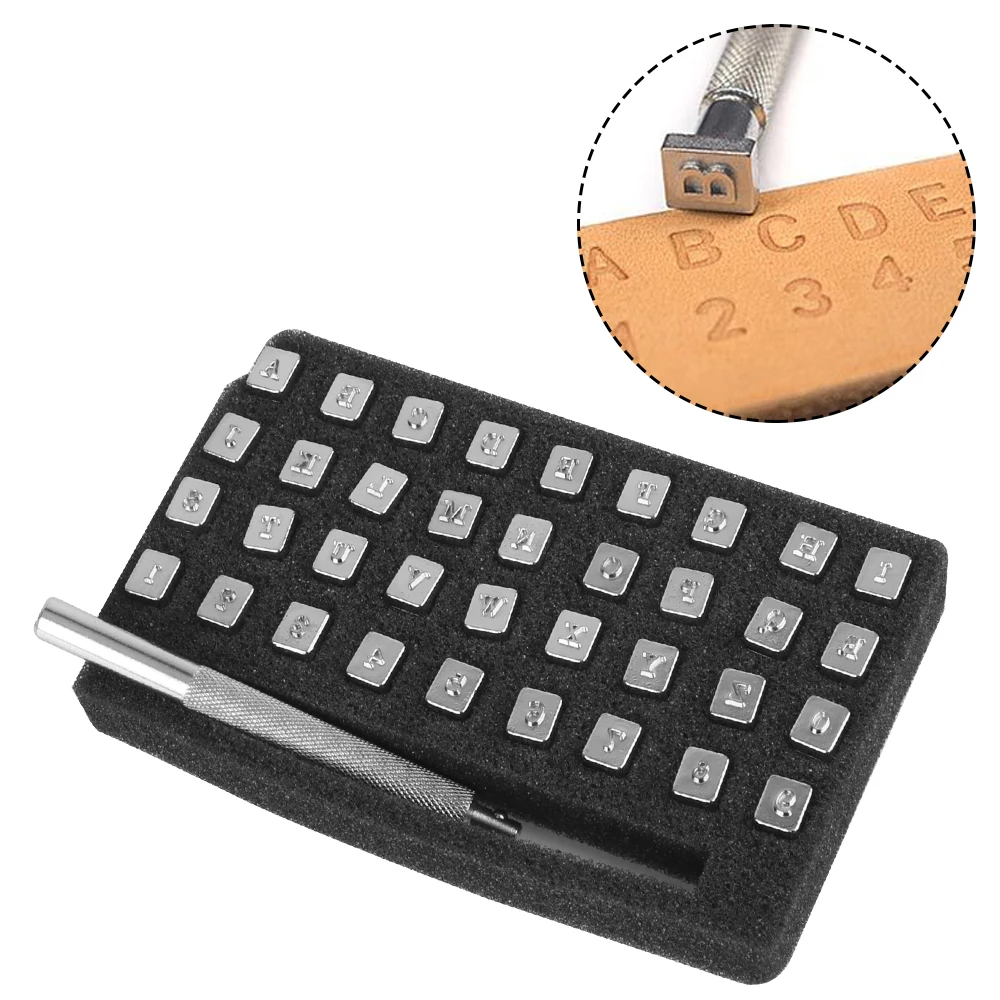 

33pcs/37pcs Stamp Punch Set Leather Stamping Tool Leather Crafting Tool 26 Capital Letter +10 Number Alphabet Stamping Kit
