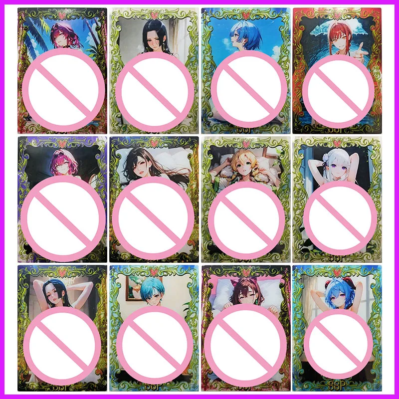 

Коллекционные карточки Anime Goddess Story: редкие SSP-карточки Ганью, Эмилия, Макима, Рем, Булма, Тифа, Хэнкок. Игрушки для мальчиков, подарок на день рождения.