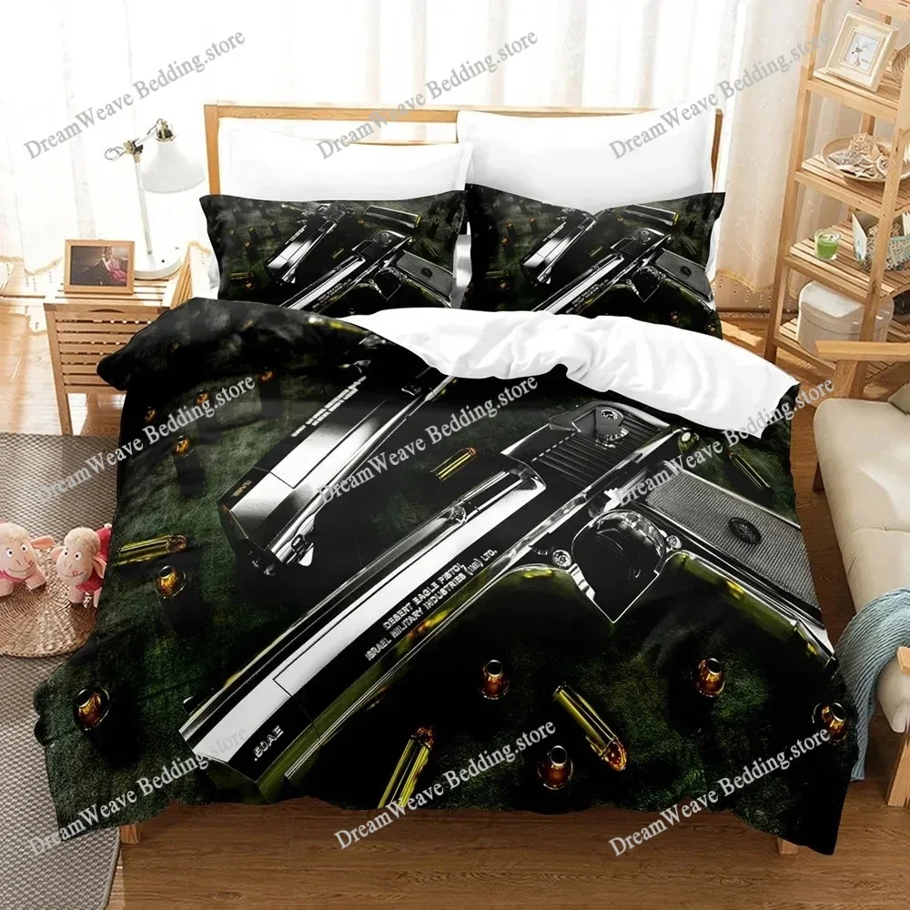 

SingleTwinFullQueenKing Size 3D - Printed Gaming AK - 47 and PUBG Bullet - Themed Bedding Set for Adult and Kid Bedrooms963
