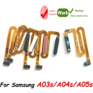 Bilashmart Home Button Samsung A03s A04S A05S Fingerprint Sensor Home Return Key Menu Power Button Flex Ribbon Cable Black White Blue