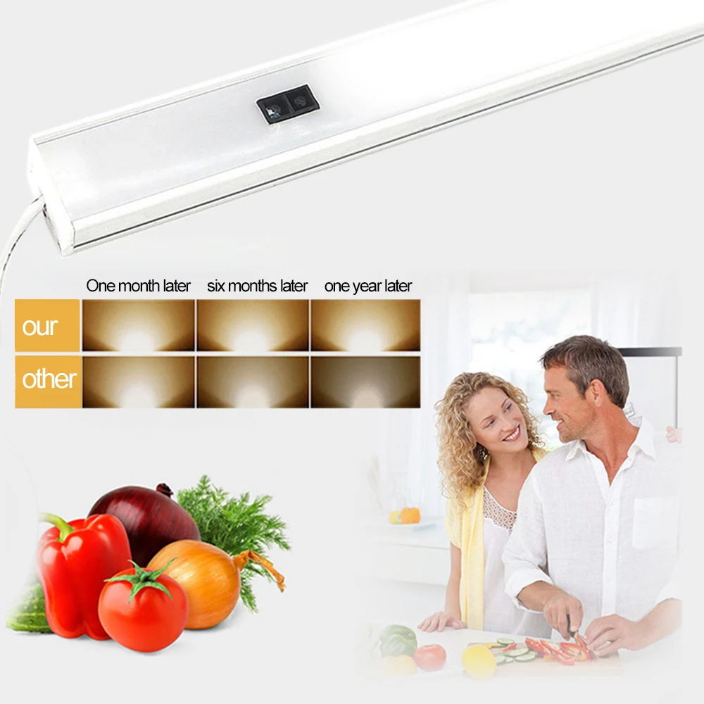 LED Hand Sweep Cabinet Light Closet Light 12V 30/40/50cm Kitchen Motion Sensor LED Lamp LED Bar Light For Home Bathroom Lighting