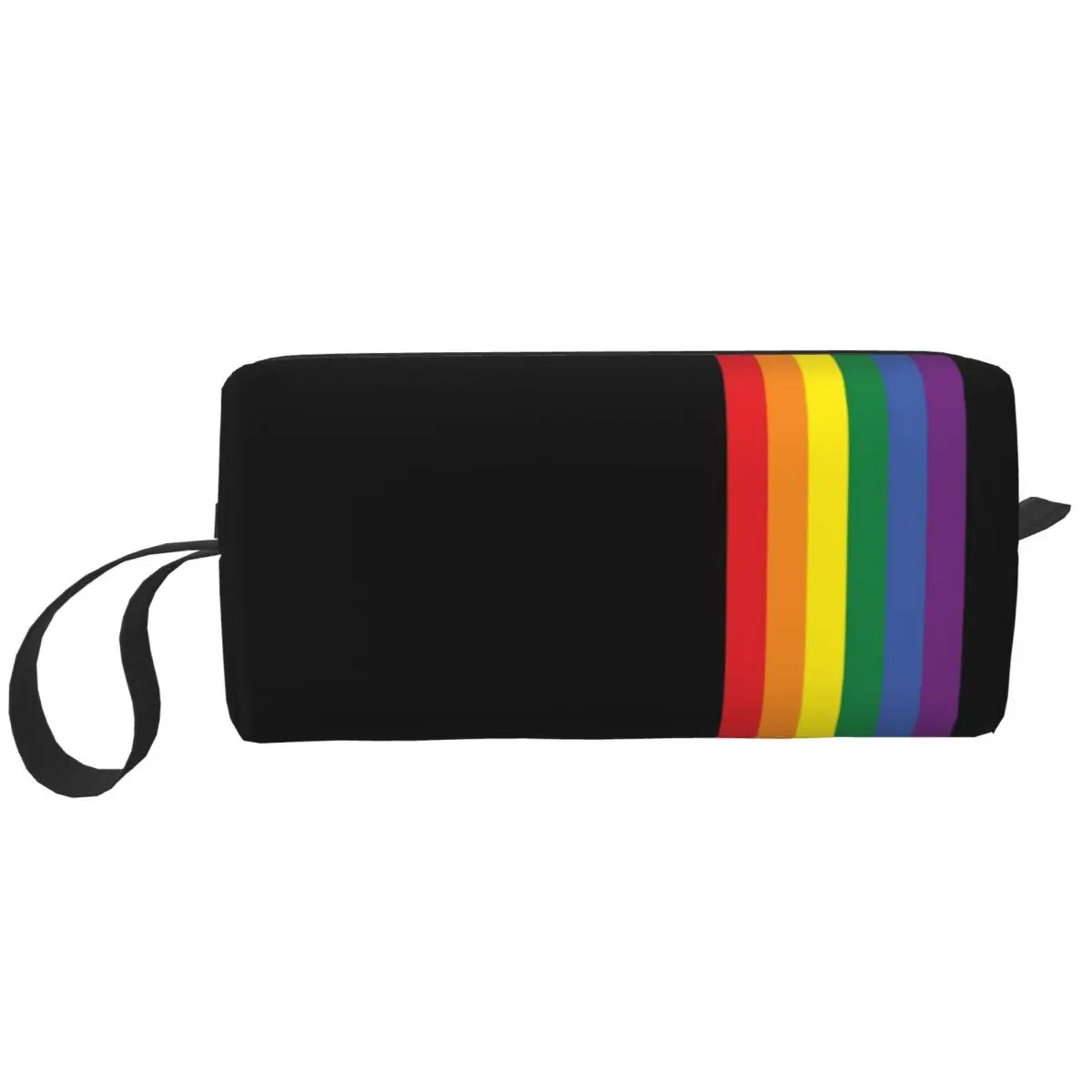 Custom Rainbow Pride LGBT Toiletry Bag Women Transgender Gay Lesbian Makeup Cosmetic Organizer Lady Beauty Storage Dopp Kit Case