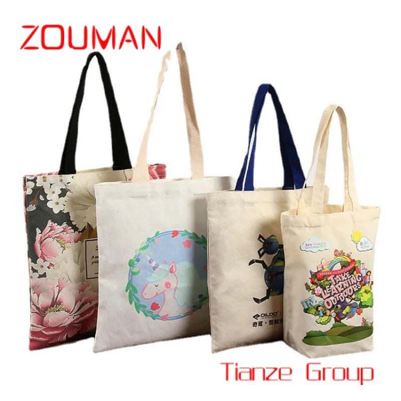 Custom , Wholesale Custom Logo Printed Reusable Eco Friendly Canvas Shopping Cotton Tote Bag