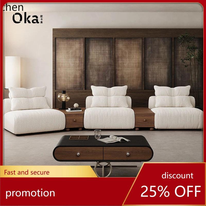 

HXL Fuyao Sofa Living Room Fabric Retro Fully Detachable Washable Modular Sofa