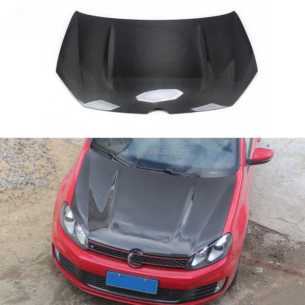 Carbon Fiber Front Engine Hood Cover Bonnet for VW Golf 6 VI MK6 GTI R20 2010-2013 Car Styling