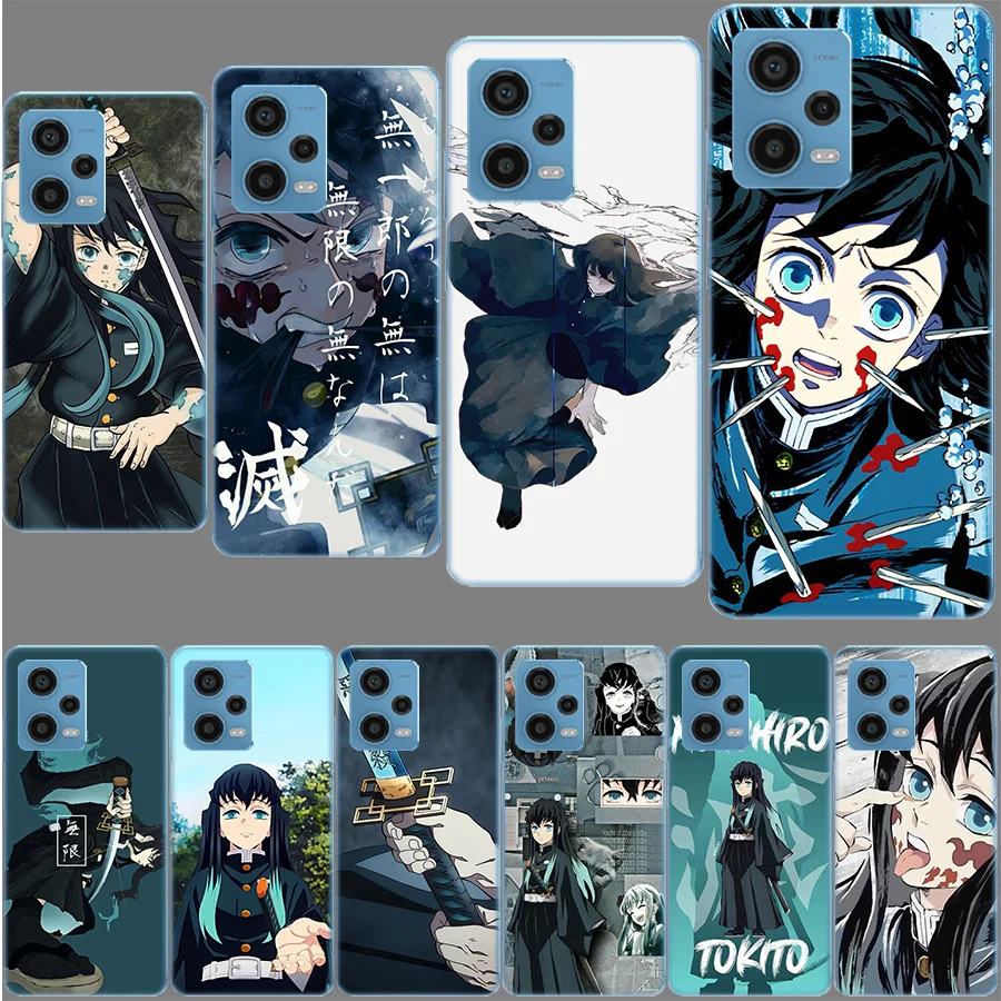 Muichiro Tokito Demon Slayer Funda For Redmi Note 13 Pro+ 5G Plus 12 12C 10 10C 10A 9 9T 9C 9A 8 8A 7 7A K70 K60 K40 K20 Pro 6 6