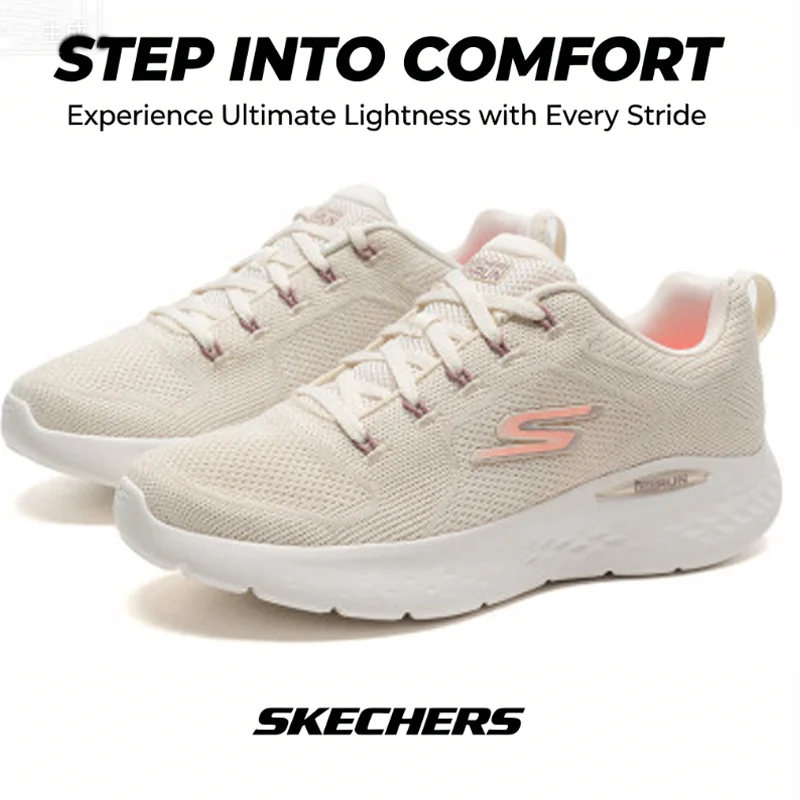 Zapatillas para correr Skechers GO RUN LITE para mujer, zapatillas de deporte de malla transpirable de verano, nuevas zapatillas informales para caminar con suela suave 129429-NTPK