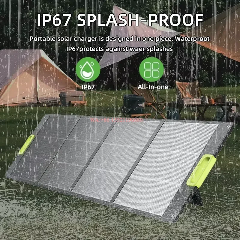 wmwmnu Fast Delivery EU Stock 200W 23% Efficiency Green Monocrystalline IP68 Waterproof Folding Solar Photovoltaic Panel