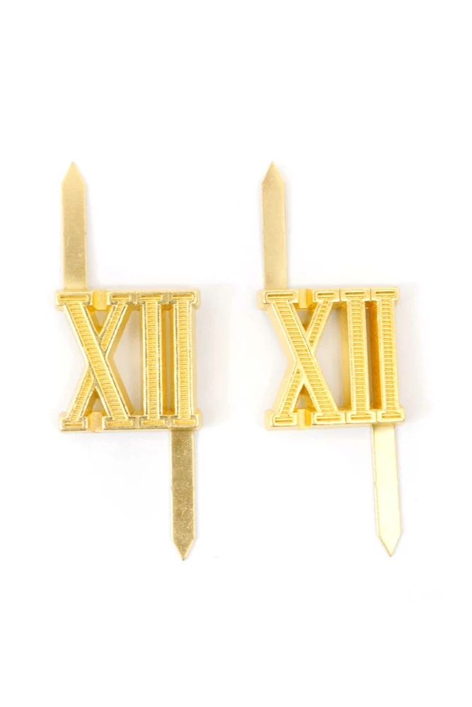 WWII German Shoulder Boards cyphers Gold XII Wiesbaden 18mm 2pcs