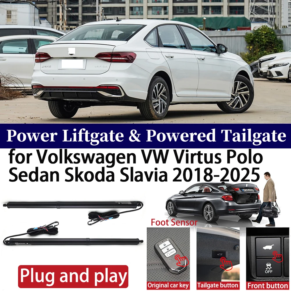 for Volkswagen VW Virtus Polo Sedan Skoda Slavia 2018-2025 Car Auto Power Electric Tailgate Liftgate Lift Trunk Closer System