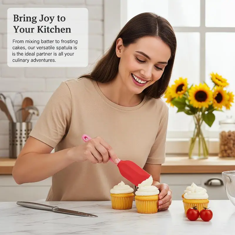 Versatile Baking Spatula for Home Use Features Silicone Design for Cake Mixing and Butter Scraping