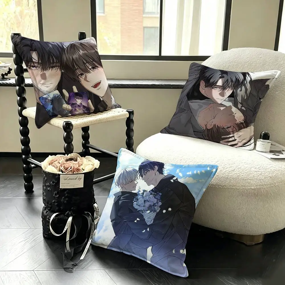 The H-Hunters gonna lay low Manhwa Various Sizes Square Pillow Case For Car Home Bedchamber Decor
