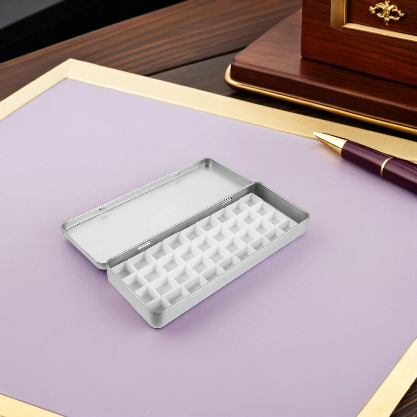 36 Compartments Portable Watercolor Palette Box Empty Paint Tray For Travel Outdoor Sketching Lightweight Compact Design