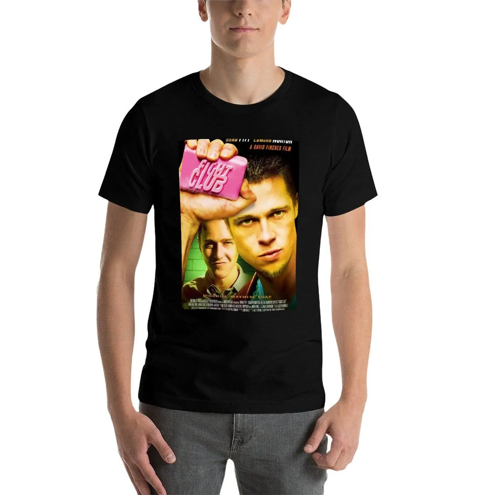 قتال نادي 1999 ستار تي شيرت تي شيرت شخصية تي شيرت رجل عادية تي شيرت للرجل القطن تي شيرتات عجيبة