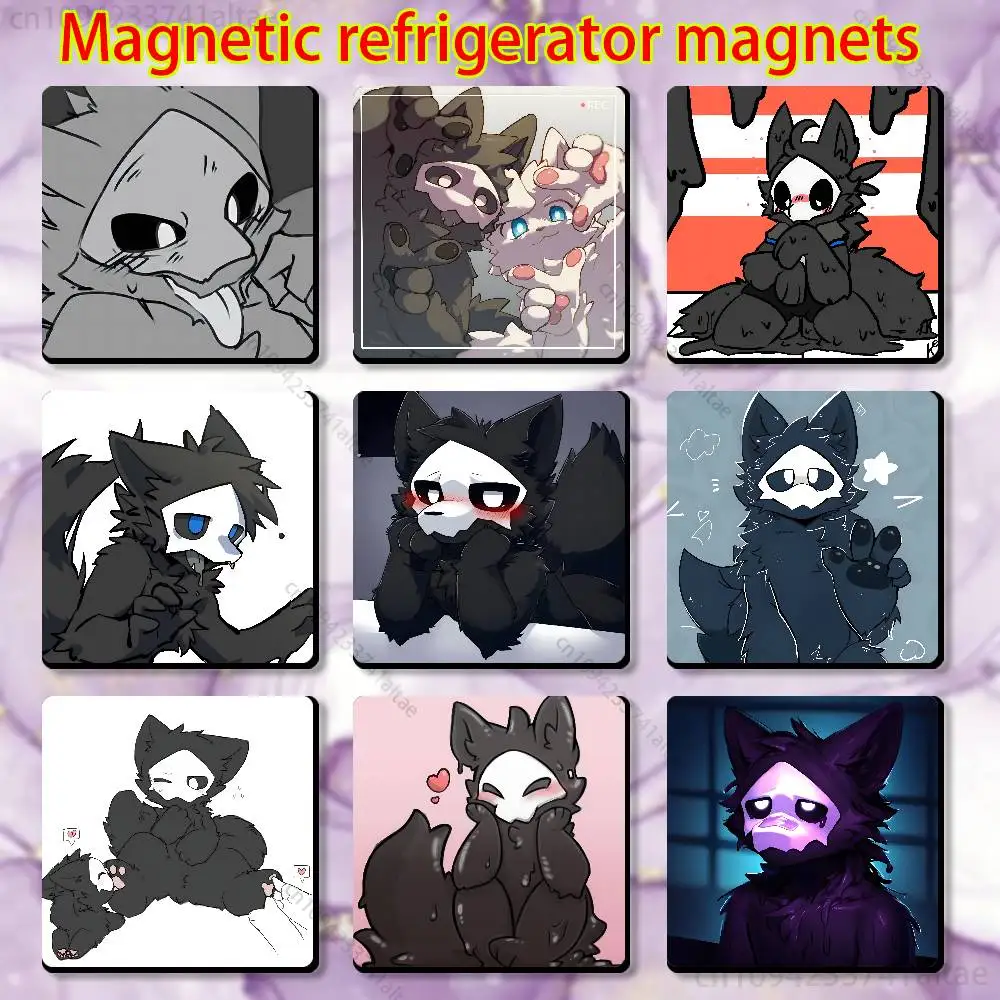 

Cute Changed Furry Fridge Magnet Personalized Magnetic Durable Plastic Square Picture Surface Fridge Magnets