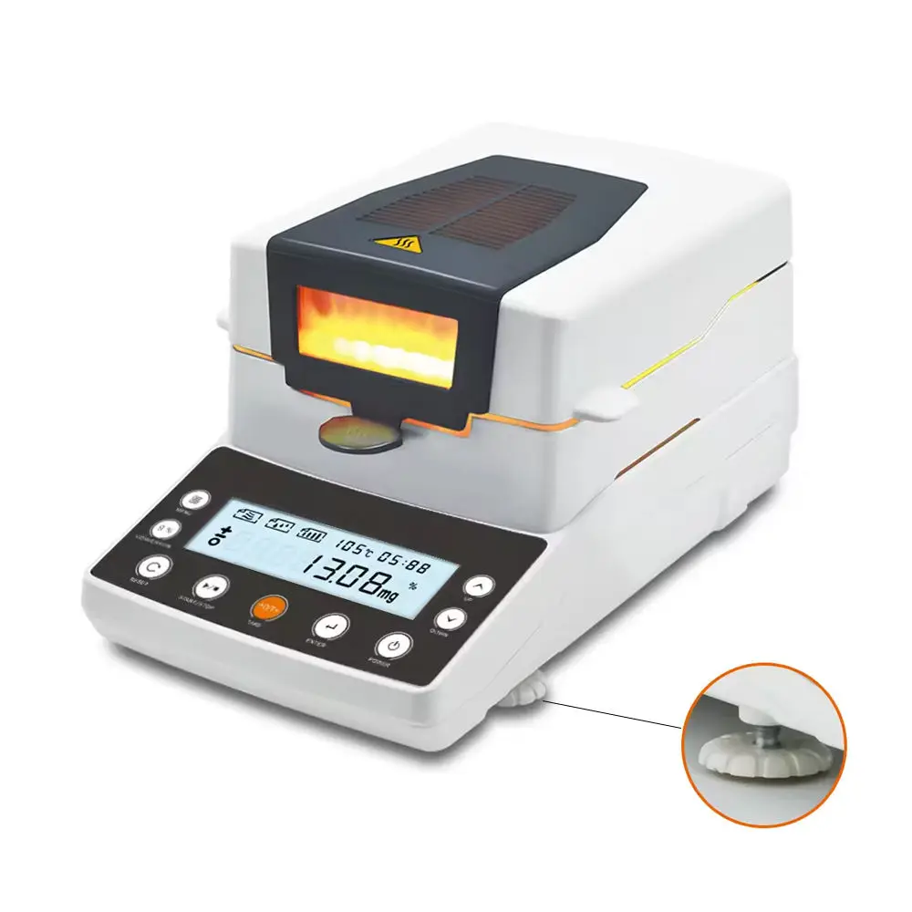 High-Precision Halogenic Grain Moisture Tester & Water Meter with 110g Capacity and 0.001g Resolution for Tea/Corn/Farm Use