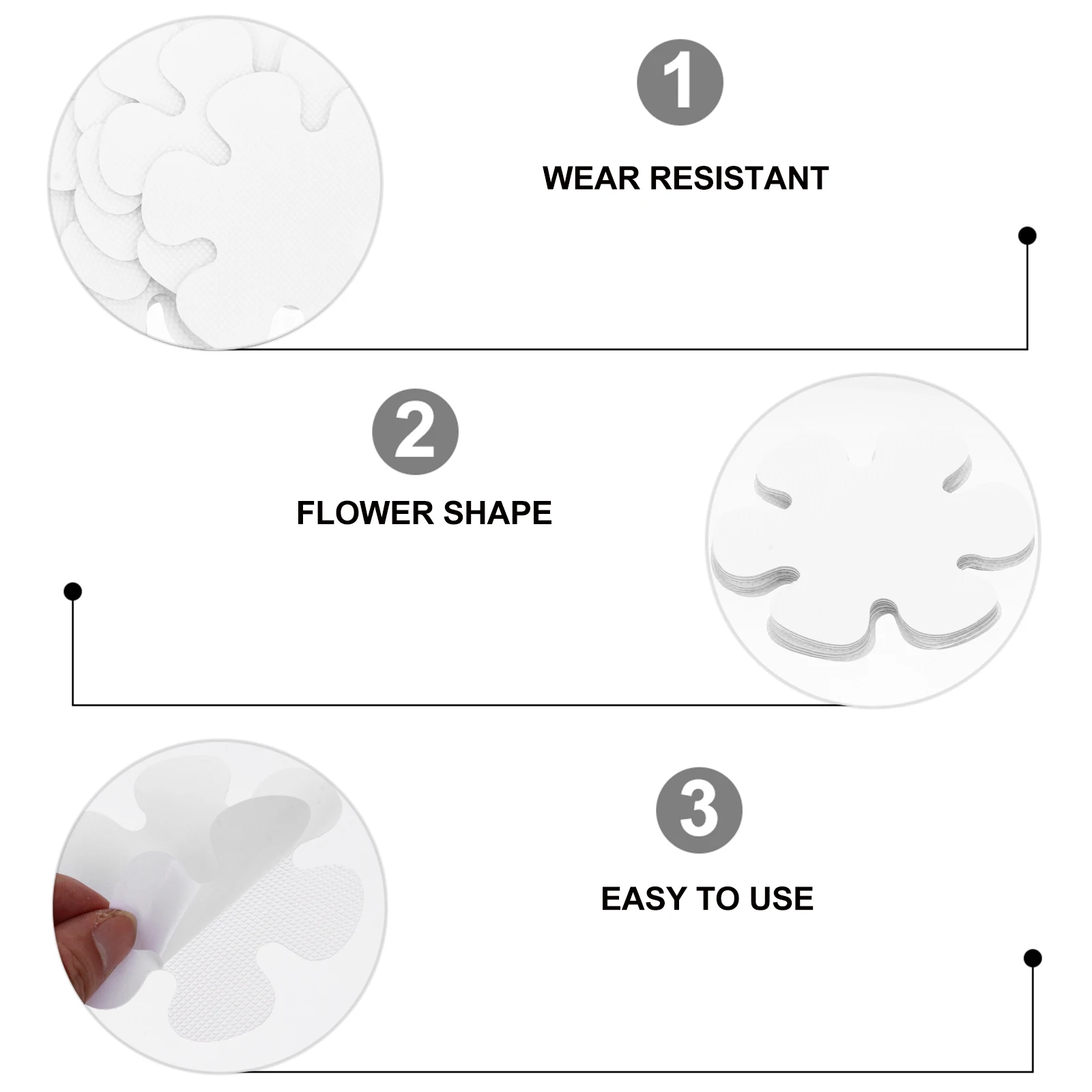 

16 Pcs Anti-slip Pad PEVA Material Non-slip Stickers for Bath Tub Bathroom Kitchen Pool Balcony Corridor Doorway Easy