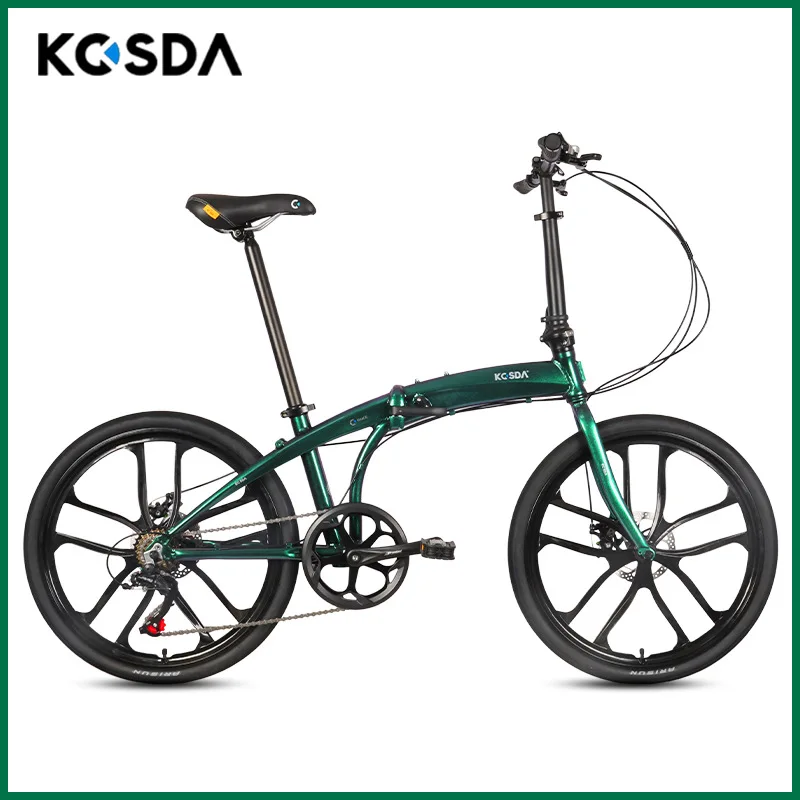 

24-inch Aluminum Alloy Portable Ultralight Folding Adult Disc Brake Shifting City Commuting Integrated Wheel Bike