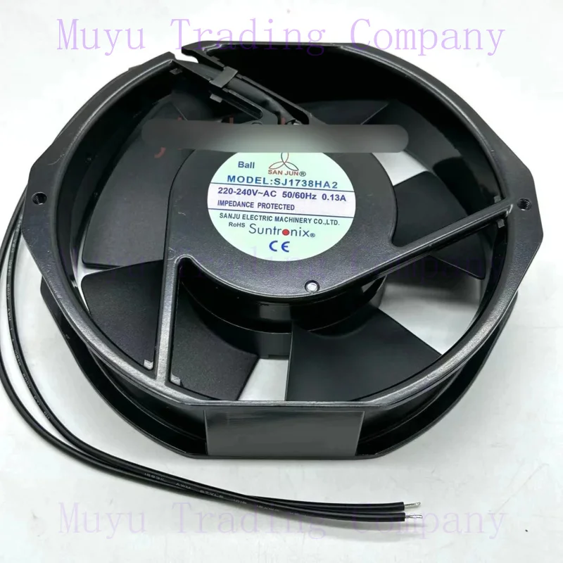 FOR SAN JUN SJ1738HA2 AC 220V 240V 0.13A 172x150x38mm 2-Wire Server Cooling Fan