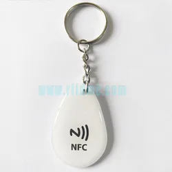 NFC Epoxy Key Ring NTAG216 Epoxy Tag Key Chain 13.56MHz 14443A protocol NFC Tag