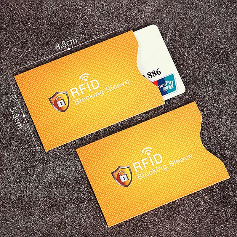 2 ชิ้นผู้ถือบัตรป้องกันการโจรกรรม RFID การปิดกั้นสัญญาณ NFC โล่ปลอดภัยสําหรับบัตรเครดิตหนังสือเดินทางป้องกันการ์ดป้องกัน Blocker