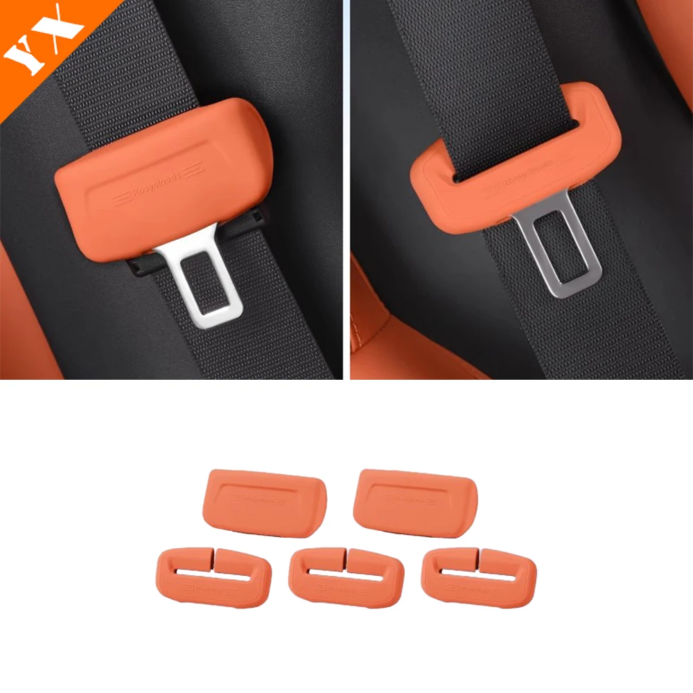 

For Li Xiang L6 Accessories 2024 2025 Silicone Protective Cover For Car Seat Belt,Scratch Resistant Anti-Collision Cover