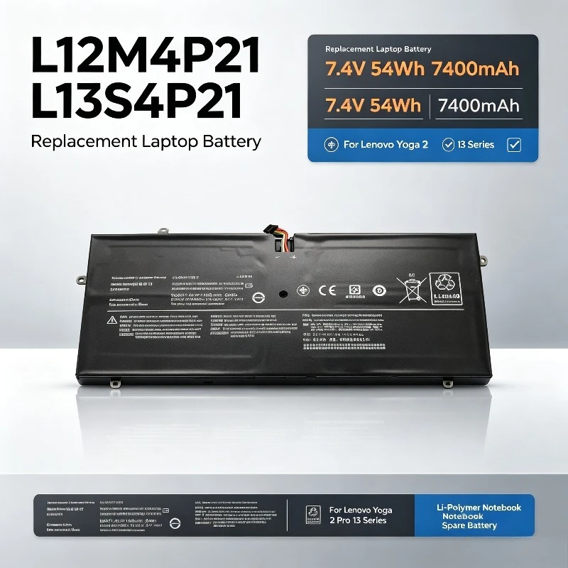 L12M4P21 L13S4P21 7.4V 54Wh Laptop Battery For Lenovo Yoga 2 Pro 13 Rechargeable Li‑Polymer Replacement Battery Pack