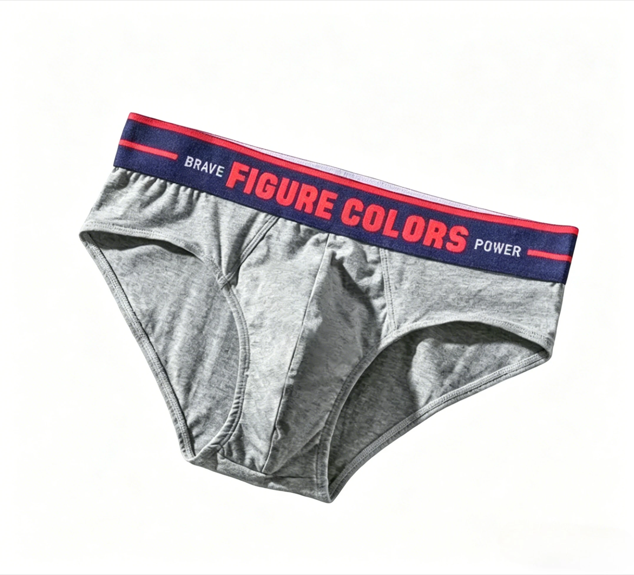 Cotton Briefs for Men Low waist U-Pouch Breathable Underwear with Printed Waistband Youth Sexy Comfortable Breathable Underpants
