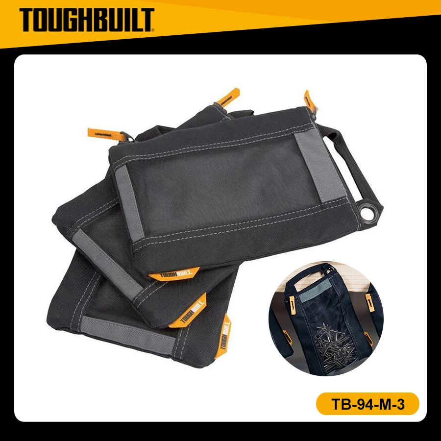 

TOUGHBUILT TB-94-M-3 3 Pack - Fastener Bags Storage Tool Bags Nail Bags Power Tool Accessories