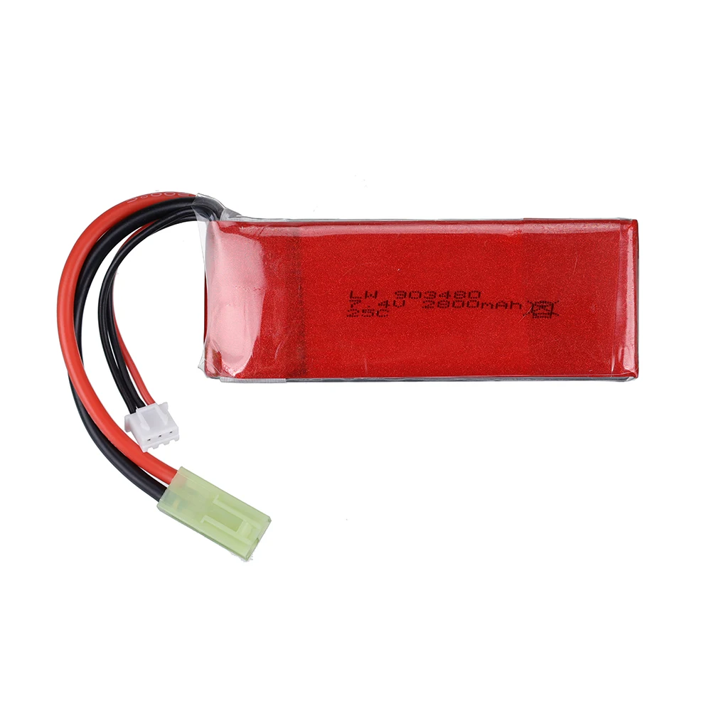 7.4V 2800mAh 25C Lipo Battery for Feilun FT009 Huanqi 955 948 Speedboat Boats 2S 7.4V Battery For wltoys WL912-A RC Boats