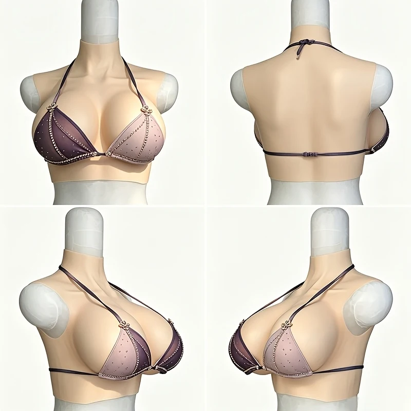 Realistic Full-Coverage Silicone Breast Prosthesis Suitable for Cosplay, Gender Transition, Comfortable Wearable for Daily Use