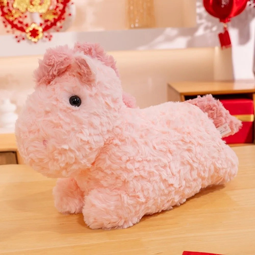 Zacht paard PP katoen vulling pluizig cartoon paard Kawaii mascotte dierenriem pony kinderen cadeau