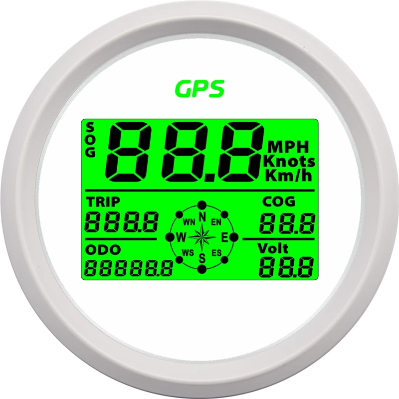 

New Type Auto 0-999Km/H Knots Mph GPS Speedometers Boat 85mm Digital Speed Mileometers Sog Cog with Odometer Trip Meters Antenna