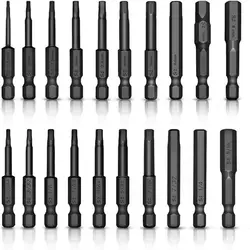 10PCS SAE/Metric Hex Screwdriver Head Allen Wrench Drill Bit Set 1/4