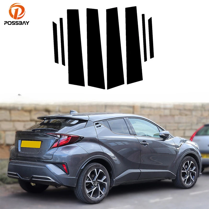 Car Styling Pillar Posts for Toyota C-HR CHR 2016-2019 2020 2021 2022 Door Window Molding Cover Trims Stickers Auto Accessories