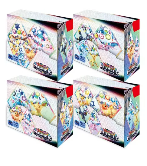 NOVIDADE! 360 Peças/Conjunto de Cartas Pokémon MEGA EVOLUÇÃO Pré-coleção SCARLET&VIOLET 151 PHANTASMA FLAMES Cartas de Batalha Prismatic English Booster