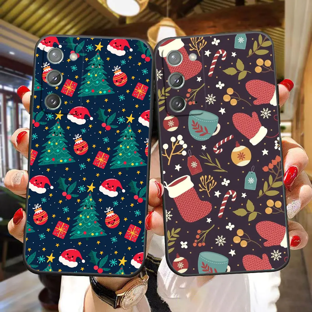 Merry Christmas, Santa Hat Phone Case For Samsung Galaxy A02 A03 A03S A04 A04E A05S A10E A10S A30 A50 M23 M53 5G NOTE 10 20 Case