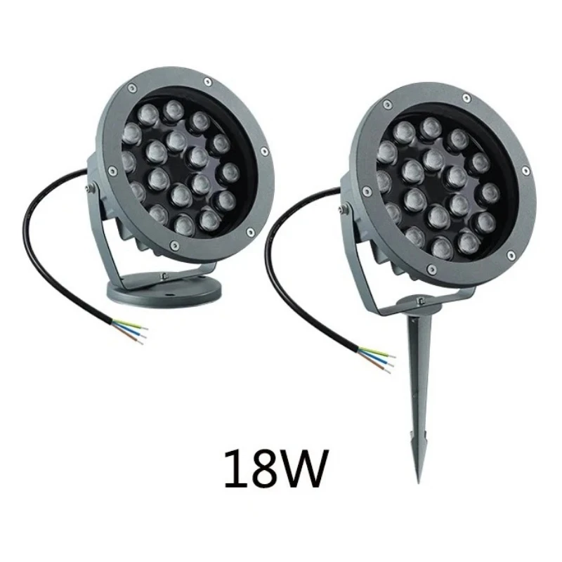 2Pcs 6-24W LED Garden Spike Spotlight IP65 AC85-265V DC12V/24V Multi Voltage Lawn Path Deck Landscape Lamp