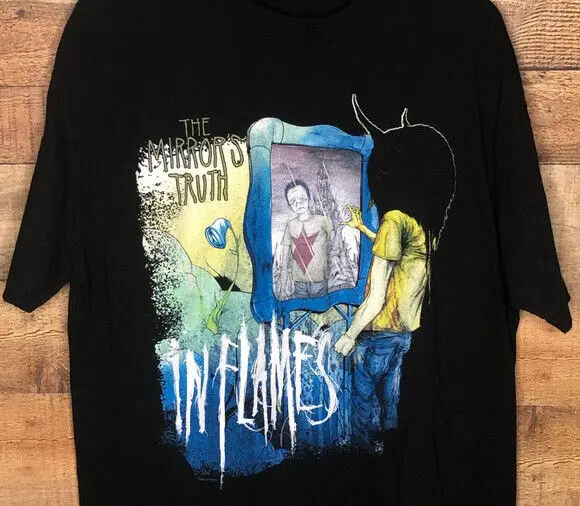 In Flames The Mirror’s Truth Band Cotton Black Men All Size T-shirt C270