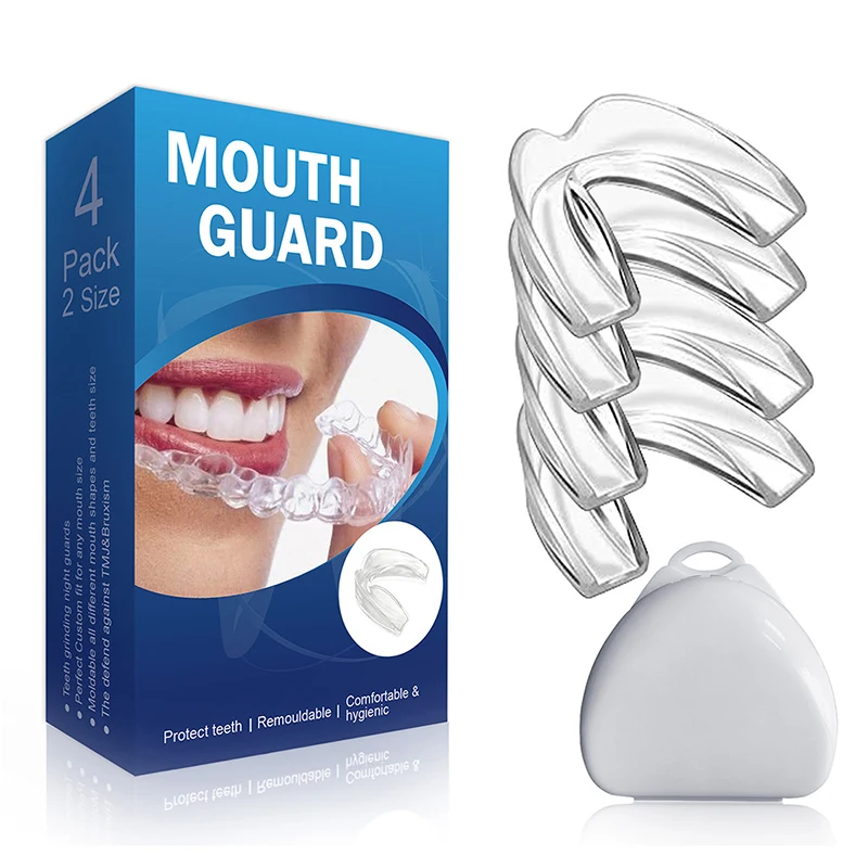 

4Pcs/Box Anti Snoring Night Guard Moldable Dental Mouth Guard Bruxism Teeth Clenching Tray For Adult Kids Oral Care Set